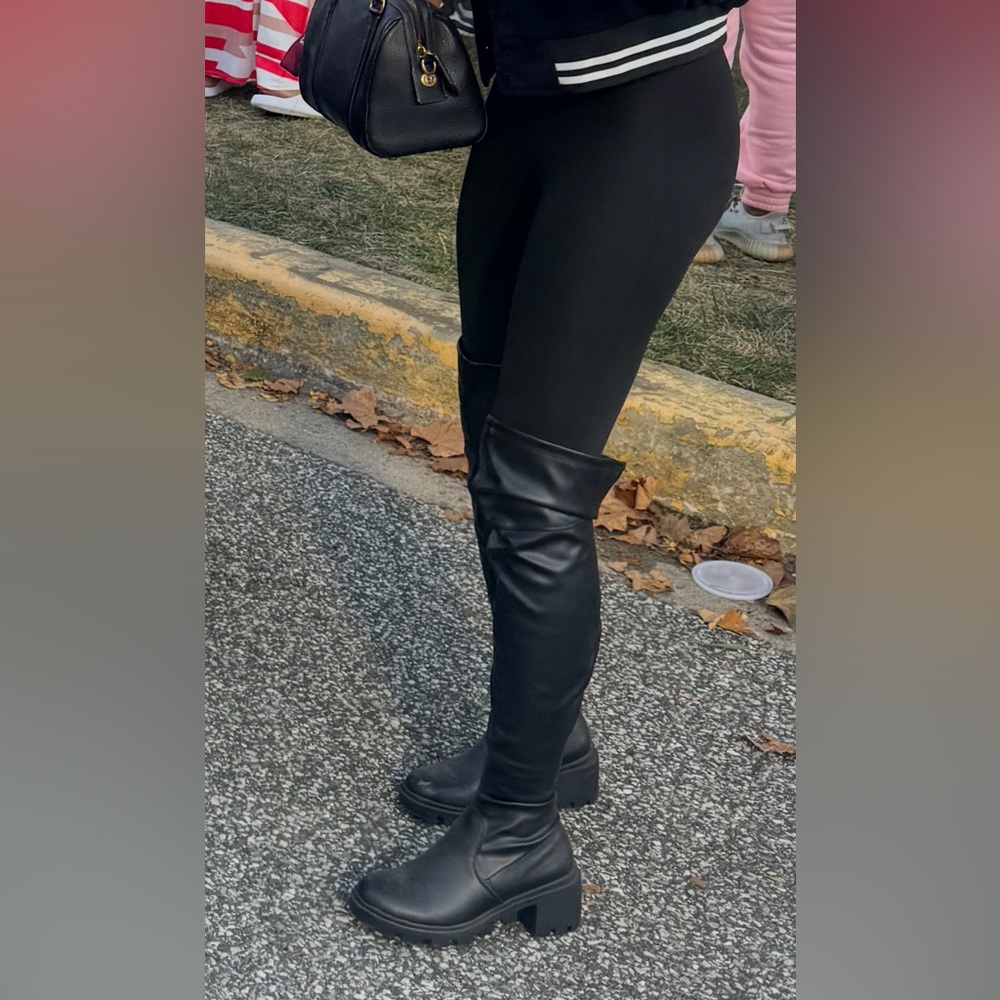 Black Knee High Boots